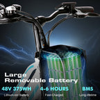 Vivi Electric Bike 26" City Commuter Electric Bike 48V 500W Step - Through Electric Bike 19.8MPH Electric Cruiser