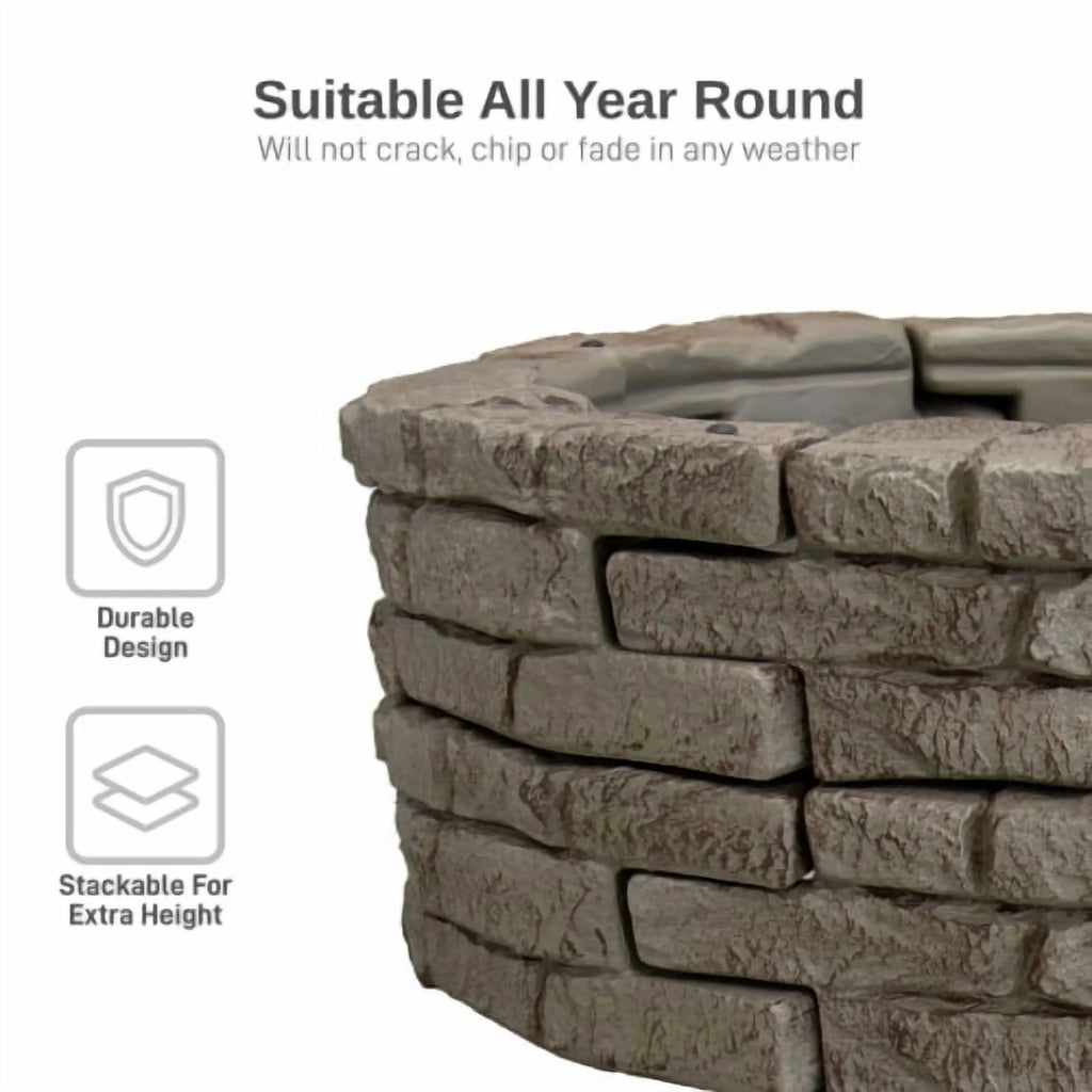 RTS Home Accents Rock Lock Raised Garden Bed Curved Rock (Pack of 4)