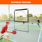 Slsy Portable Pickleball with Net, A Racket Game That Combines Pickleball, Badminton, Jianzi, and Tennis, Backyard Games Sport Outdoor Indoor, Fun Games for Kids & Adults
