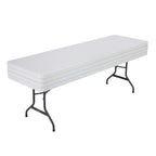 Lifetime Combo Set of (4) 8 - Foot Rectangle Folding Tables & (32) Chairs, Indoor/Outdoor Use, White (80147)