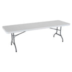 Lifetime Combo Set of (4) 8 - Foot Rectangle Folding Tables & (32) Chairs, Indoor/Outdoor Use, White (80147)