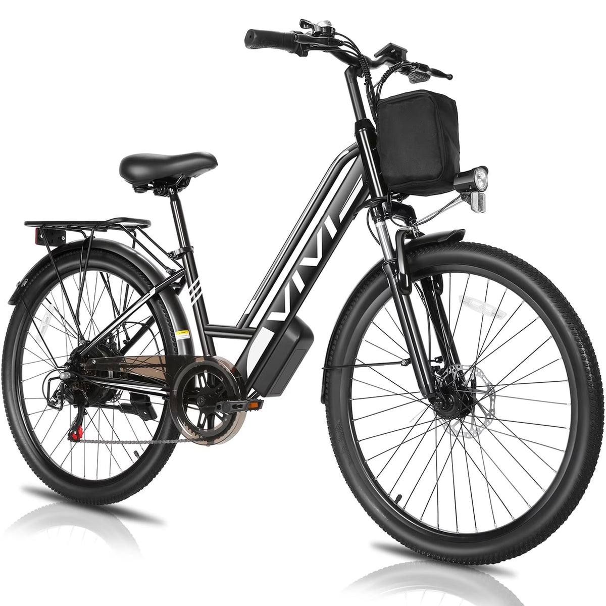 Vivi Electric Bike 26" City Commuter Electric Bike 48V 500W Step - Through Electric Bike 19.8MPH Electric Cruiser