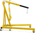 Joankaren 2 Ton Folding Hydraulic Engine Hoist, Heavy - Duty Engine Shop Crane Hoist Lift, Heavy Cherry Picker with 6