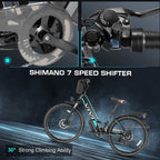 Vivi Electric Bike 26" City Commuter Electric Bike 48V 500W Step - Through Electric Bike 19.8MPH Electric Cruiser