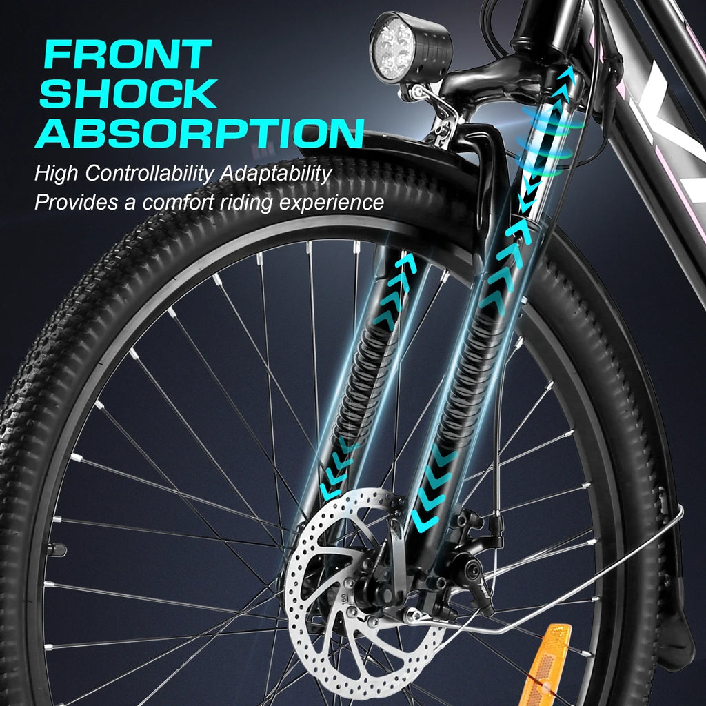 Vivi Electric Bike 26" City Commuter Electric Bike 48V 500W Step - Through Electric Bike 19.8MPH Electric Cruiser