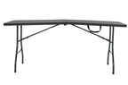 Cosco 6 Foot Centerfold Folding Table, Black