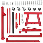 GARVEE 2 Ton Folding Hydraulic Engine Hoist with Lever, Folding Engine Shop Crane Hoist Lift, Heavy Cherry Picker