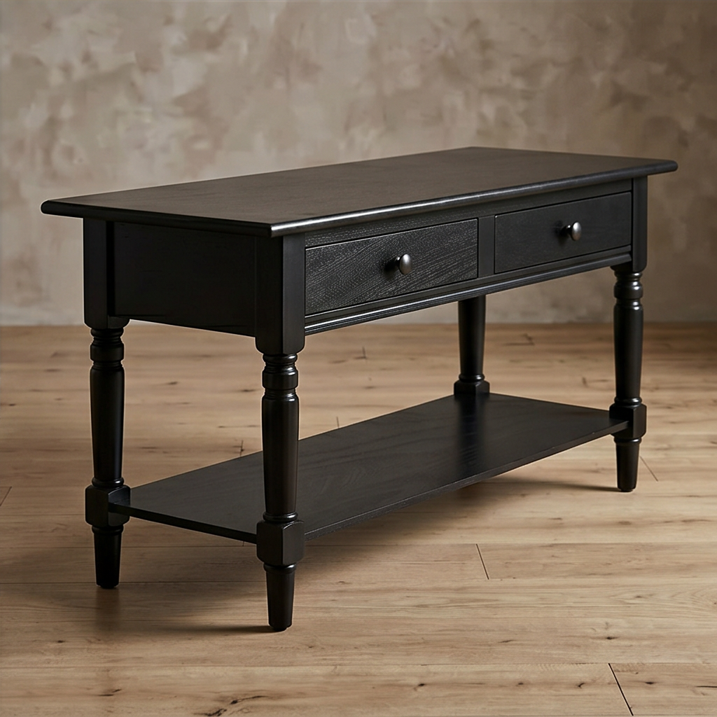 Roomviax Bobby 2 Drawer Coffee Table Distressed Black