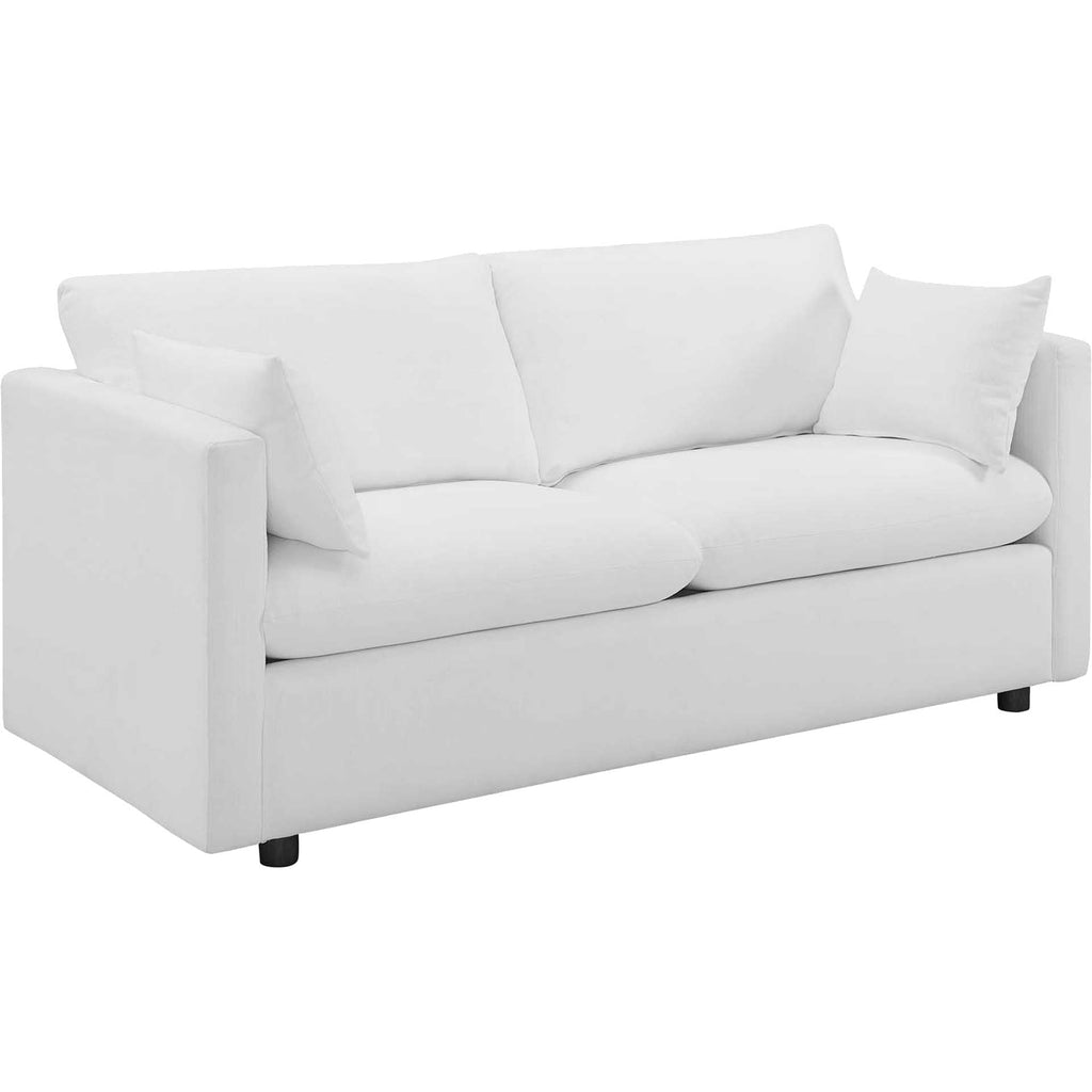Roomviax Antonio Upholstered Fabric Sofa White