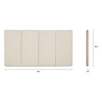 ROOMVIAX Modern Upholstered Platform Bed with Panel Headboard in Cream Fabric