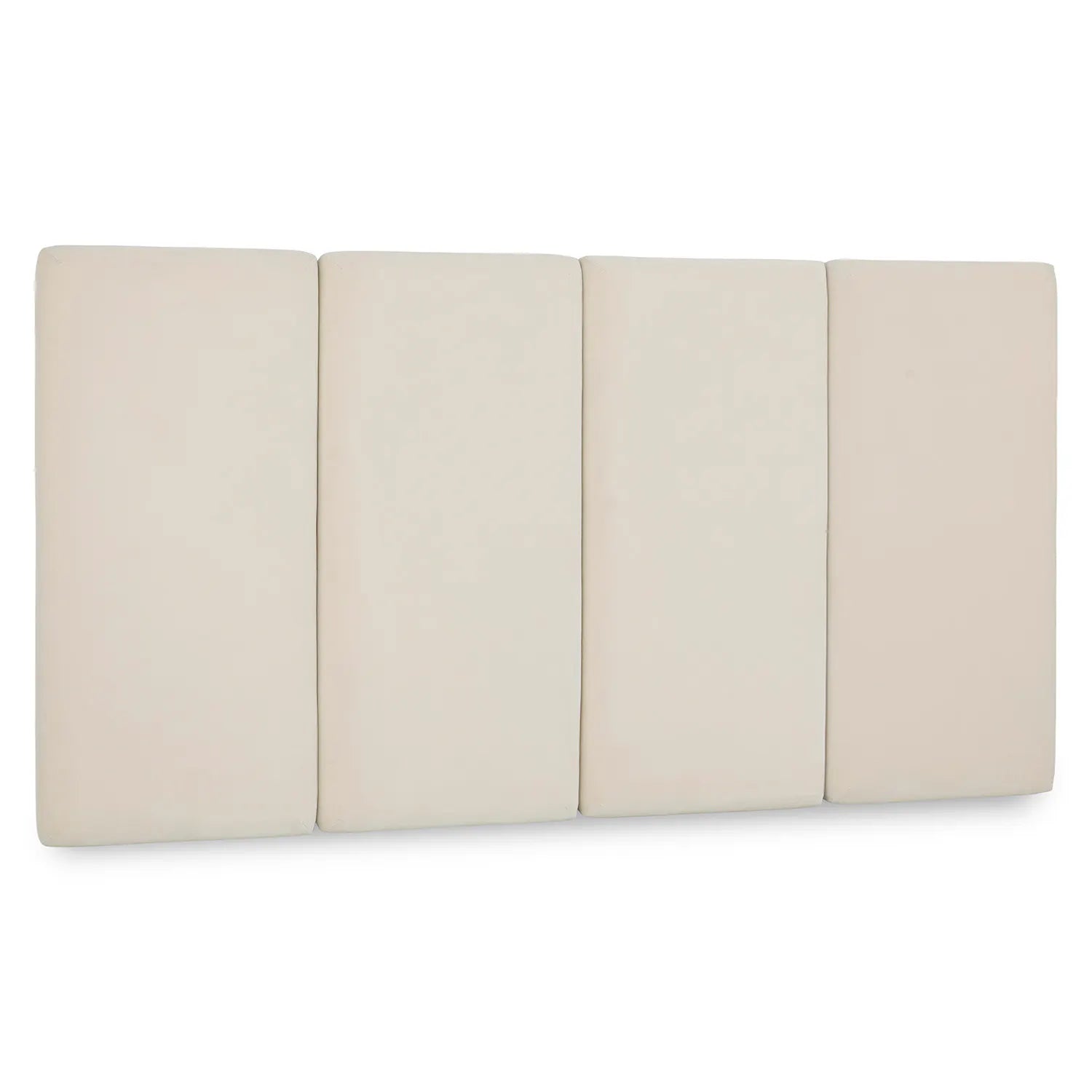 ROOMVIAX Modern Upholstered Platform Bed with Panel Headboard in Cream Fabric