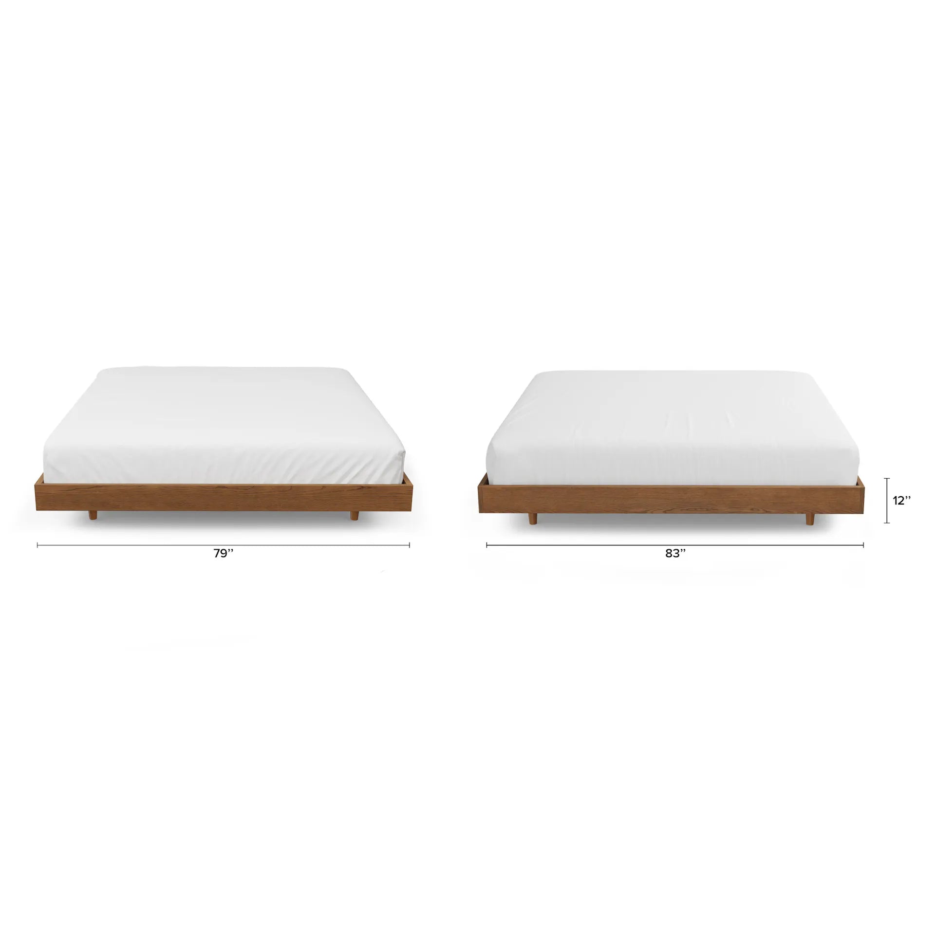 ROOMVIAX Modern Upholstered Platform Bed with Panel Headboard in Cream Fabric