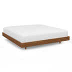 ROOMVIAX Modern Upholstered Platform Bed with Panel Headboard in Cream Fabric