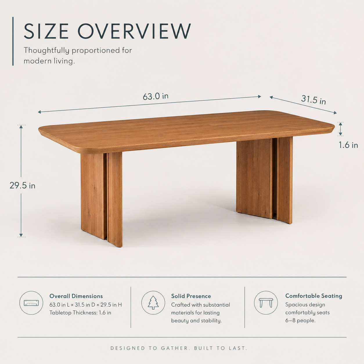Walnut Rectangular Engineered Wood Dining Table for 6