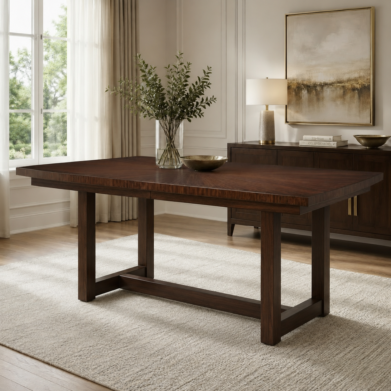 Modern Starburst Extension Dining Table