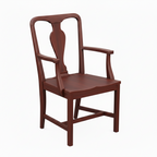 Modern Geometric Wood Dining Armchair