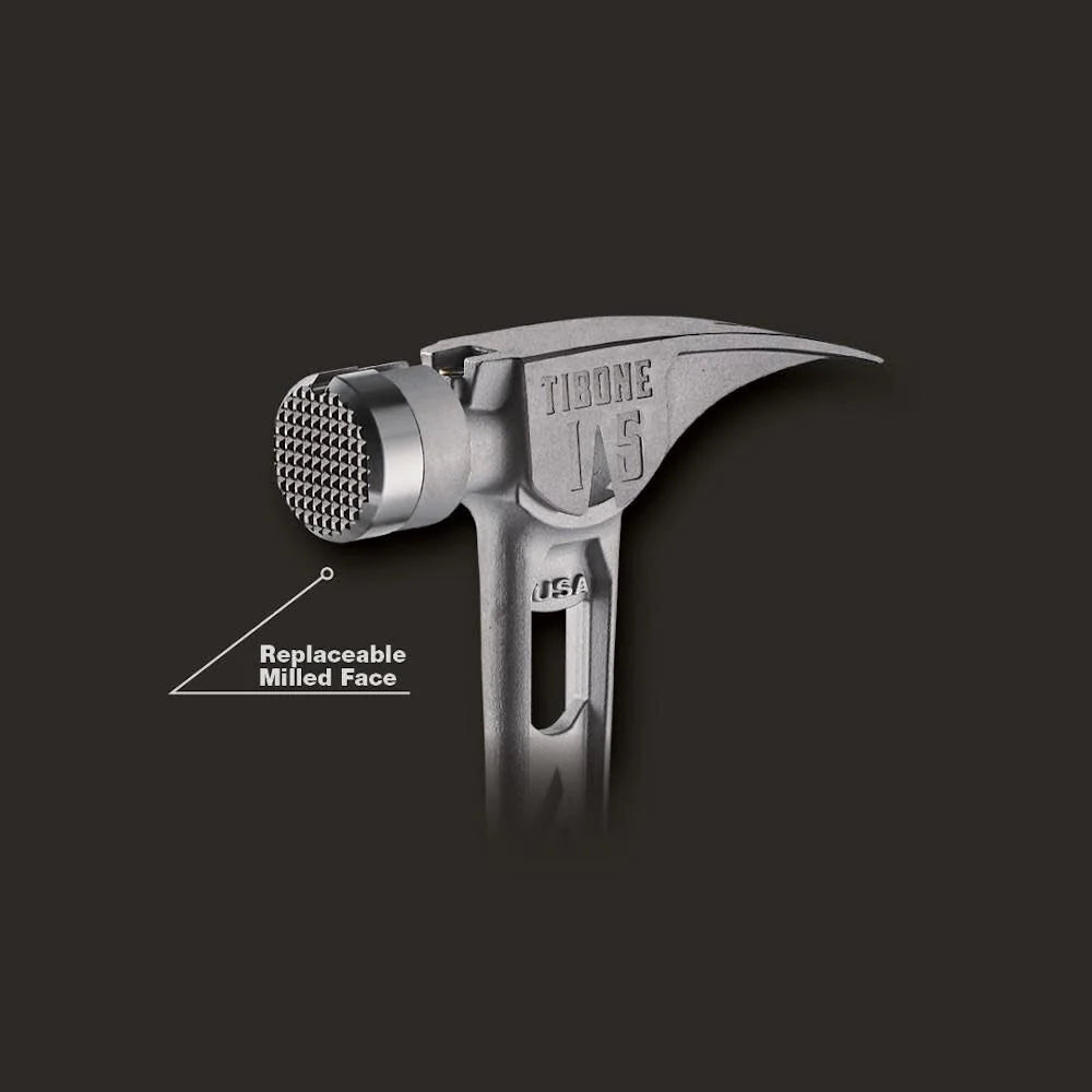 Stiletto TIB15MC 15 - Oz TIBONE Titanium Hammer Milled Face with Curved Handle