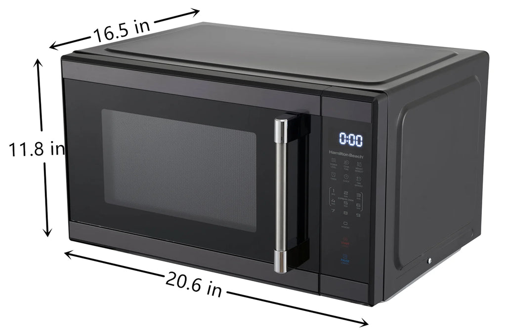 Hamilton Beach 1.1 Cu. Ft. Microwave Oven, Countertop, Black and Stainless Steel