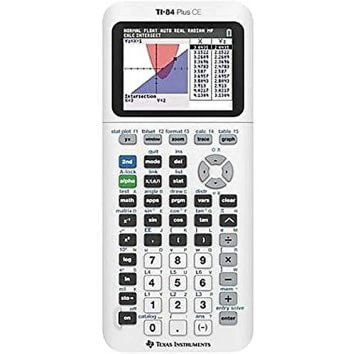 Texas Instruments TI - 84 Plus CE Graphing Calculator, White