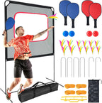 Slsy Portable Pickleball with Net, A Racket Game That Combines Pickleball, Badminton, Jianzi, and Tennis, Backyard Games Sport Outdoor Indoor, Fun Games for Kids & Adults