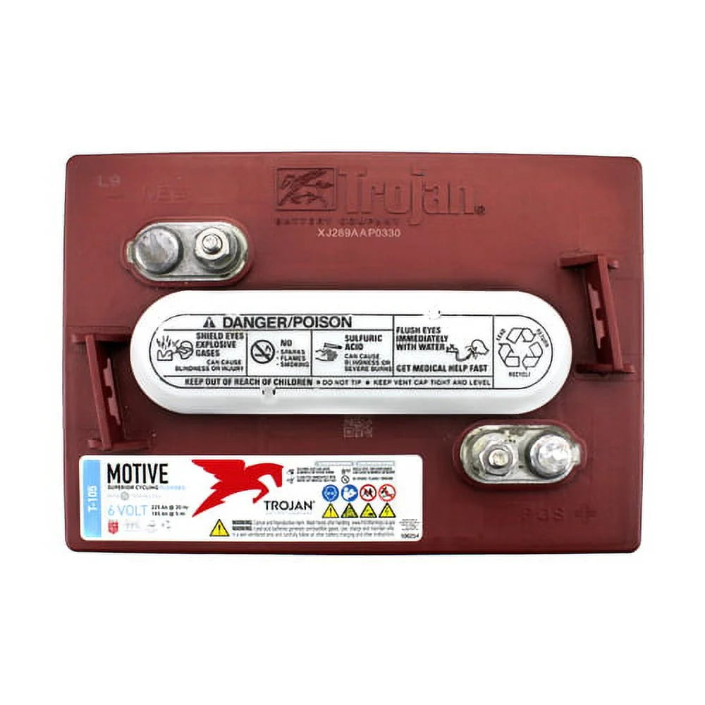 Trojan T - 105 - 6V 225ah Deep Cycle Golf Cart Batteries (Pack of 4)