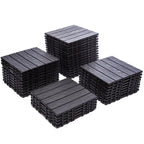 76 - Pack Plastic Interlocking Deck Tiles - 68.80 Sq.ft Outdoor Plastic Flooring Super Durable & Waterproof All