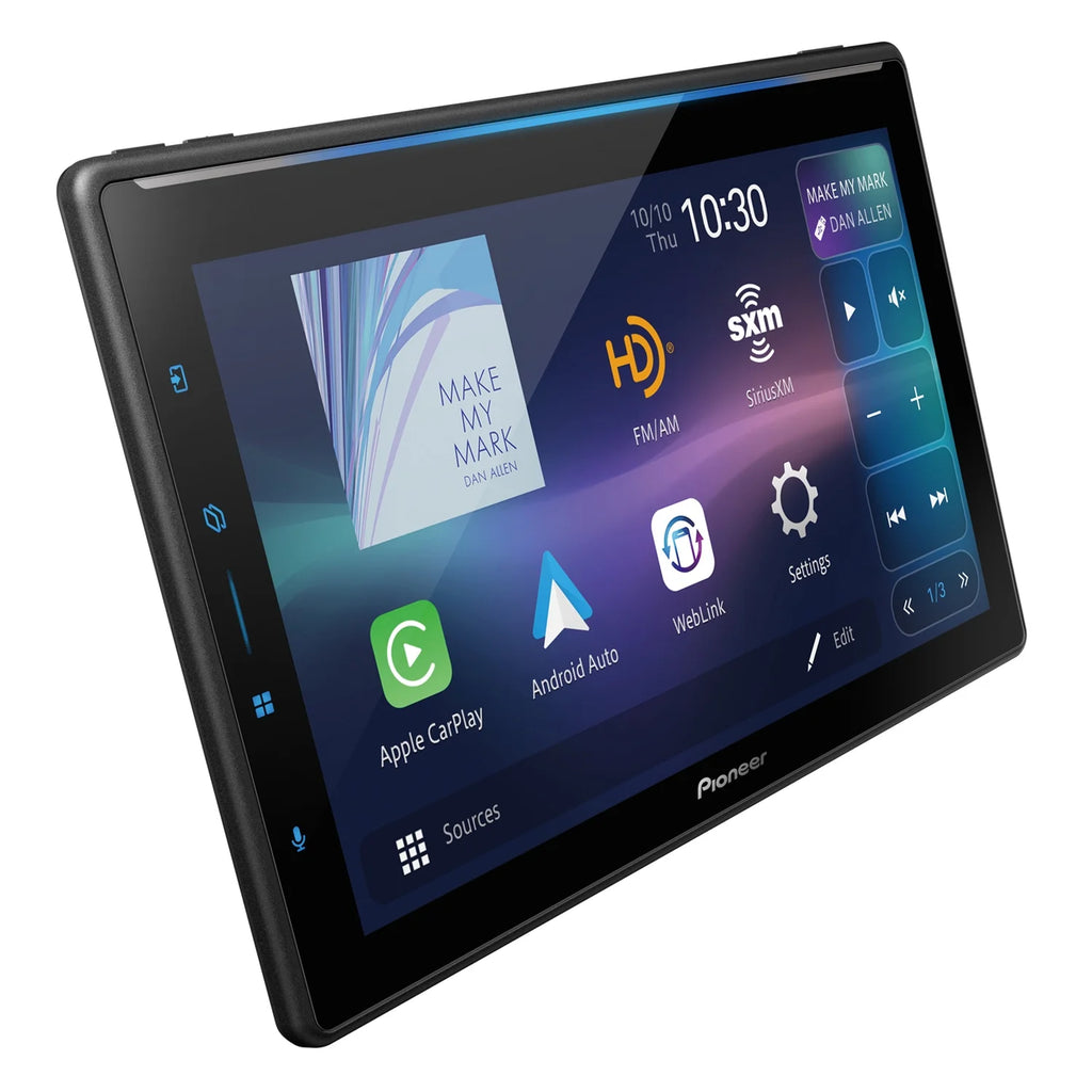 Pioneer 10.1 - In. Car in - Dash Unit, Single - DIN with Floating Touch Screen, Wired/Wireless Apple Carplay/Android