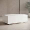 Roomviax Ezra Faux Concrete Coffee Table White