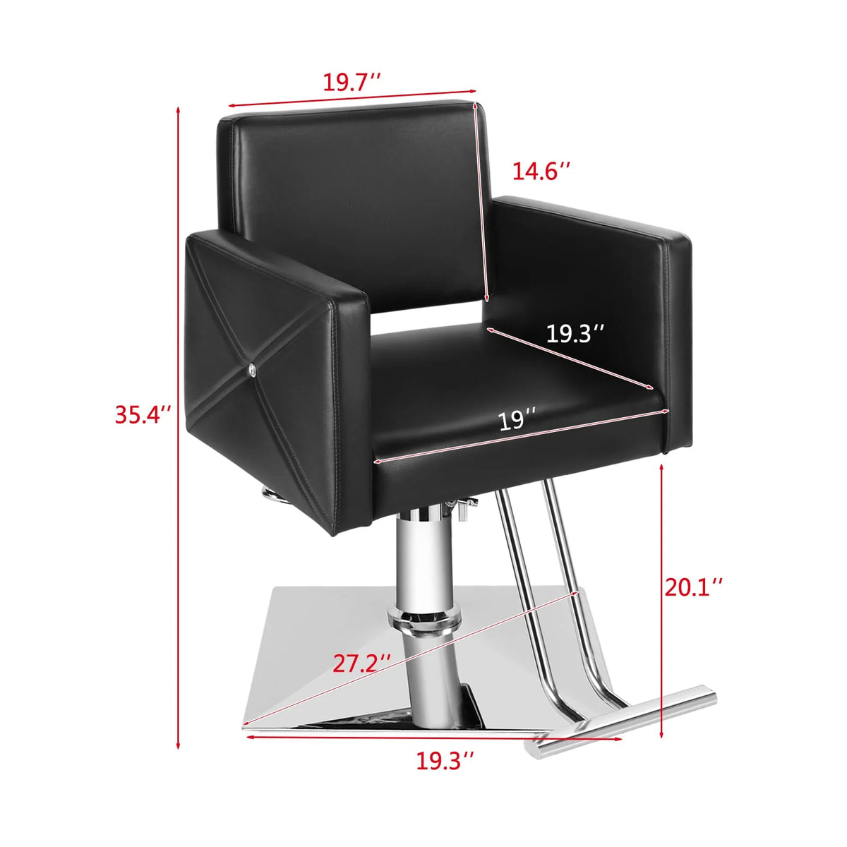 Salon Chair for Hair Stylist with Heavy Duty Hydraulic Pump