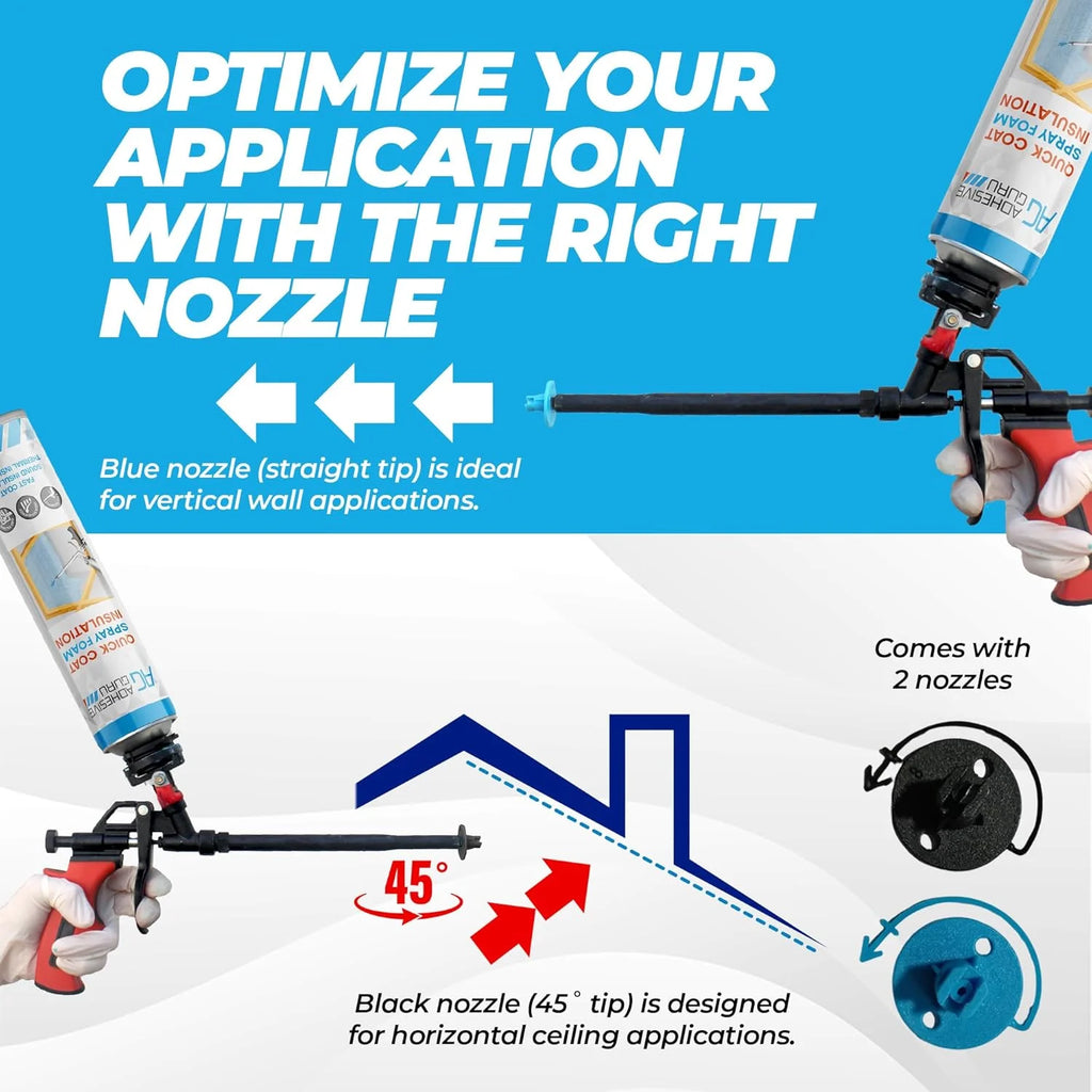 Adhesive Guru Spray Foam Insulation Kit (18 x 32.80 oz/930 Gr - 360 Board Feet), Self - Expanding Adhesive Foam