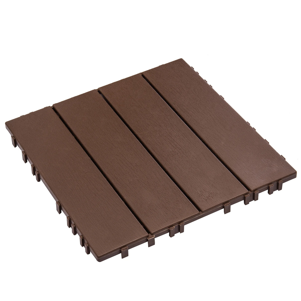 76 - Pack Plastic Interlocking Deck Tiles - 68.80 Sq.ft Outdoor Plastic Flooring Super Durable & Waterproof All
