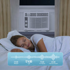 5000 BTU Window Air Conditioner Easy Cool - Capable of Cooling up to 150 Sq Ft. 2 Fan Speeds, 4 - Way Air Direction
