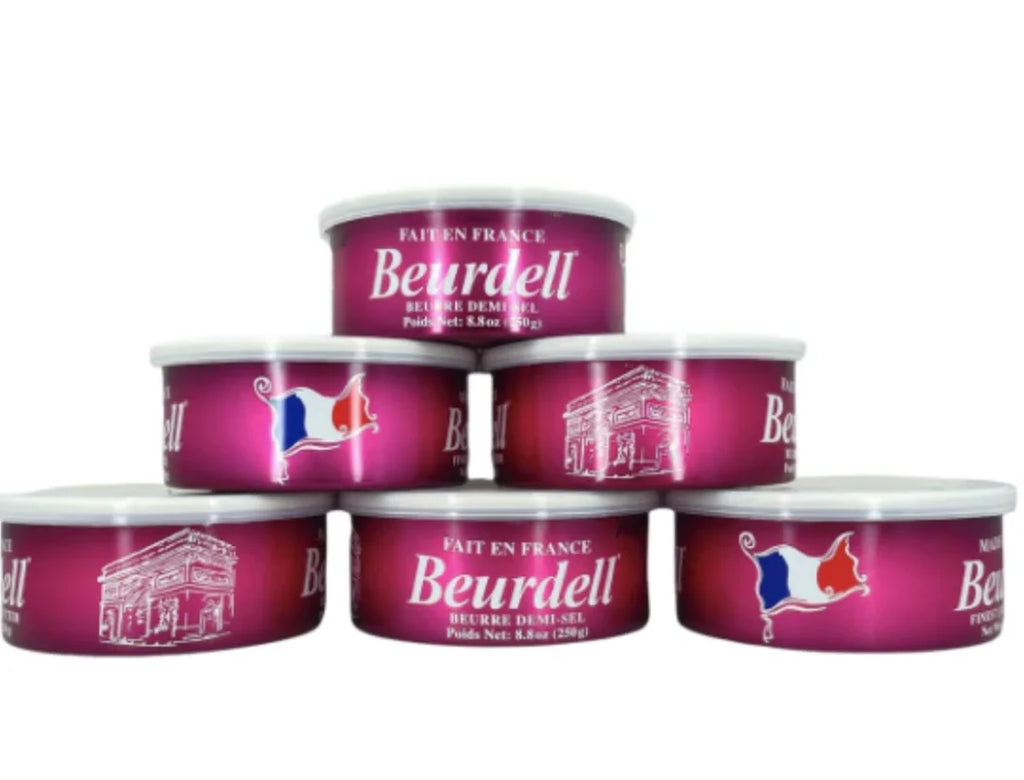 Beurdell Canned French Butter - 100% Natural Salted Pasteurized Real Butter Long Shelf Life Emergency Survival Food
