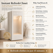 2026 Latest Tech – Instant Refresh Closet – Keep Your Active Wardrobe Fresh, Clean, and Ready in 15 Minutes, Perfect for Sports, Daily Wear, and Canadian Summers