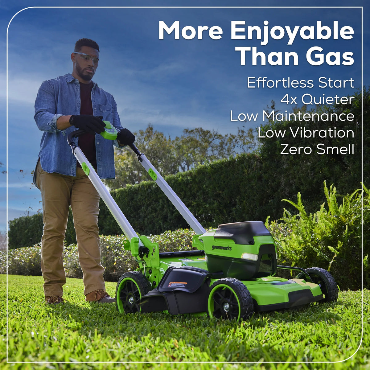 Greenworks 60V 21" Push Lawn Mower + (1) 5.0 Ah Battery & Charger 2546502