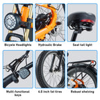 Electric Bike for Adults 26'', 1000W E - Mountain Bike 48V 30/20ah UL2849 Removable Battery, Fat Tire Ebike up to