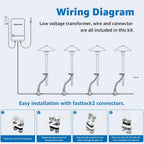 SUNVIE All - in - One Low Voltage Pathway Lighting Kit, 8 Pack LED Light with Transformer and Wire