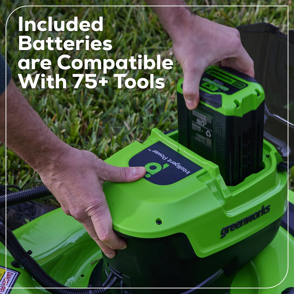 Greenworks 60V 21" Push Lawn Mower + (1) 5.0 Ah Battery & Charger 2546502