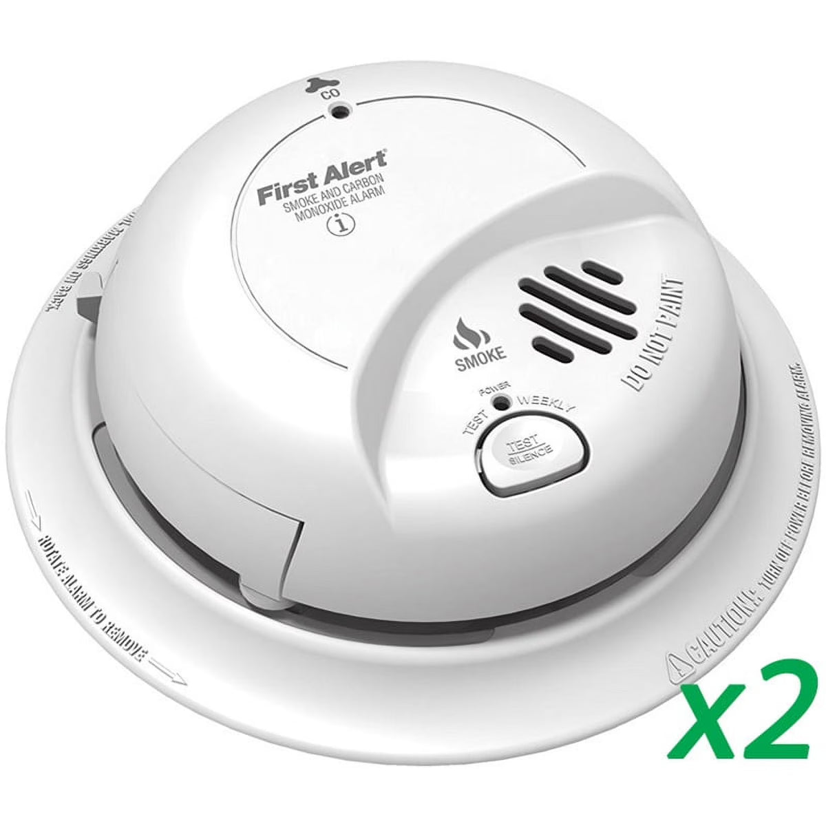 First Alert BRK SC9120B (2 Pack) Smoke & Carbon Monoxide Detector W/ Batt Backup