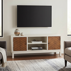 Roomviax Ajani Media Stand Distressed White/Honey Brown
