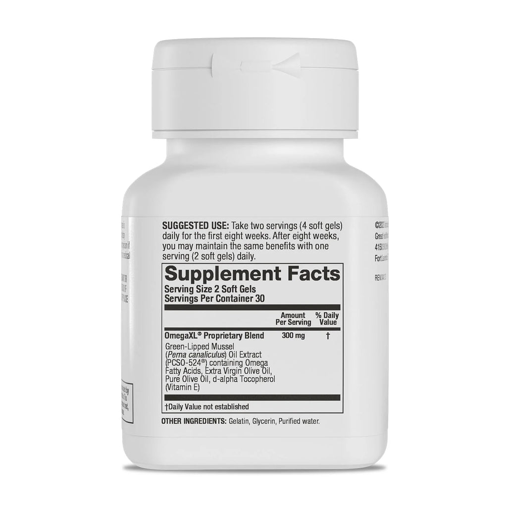 Omegaxl, Supplement Green - Lipped Mussel Oil - 60 Softgels