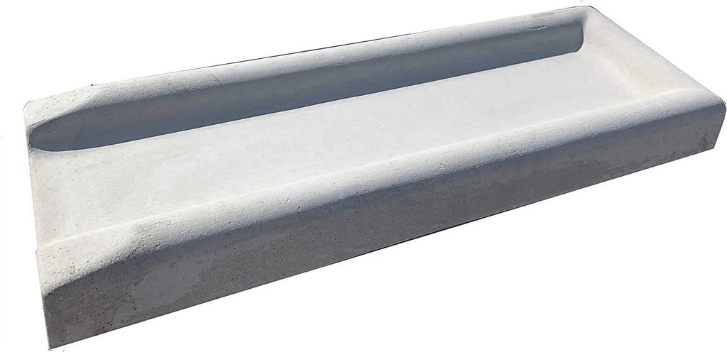 Nucast Precast Concrete Splash Block for Water and Rain Drainage from Home, Gutter, Downspout 3" x 11" Wide x 30"