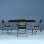 Cosco 6 Foot Centerfold Folding Table, Black