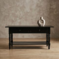 Roomviax Bobby 2 Drawer Coffee Table Distressed Black