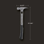 Stiletto TIB15MC 15 - Oz TIBONE Titanium Hammer Milled Face with Curved Handle