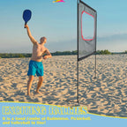 Slsy Portable Pickleball with Net, A Racket Game That Combines Pickleball, Badminton, Jianzi, and Tennis, Backyard Games Sport Outdoor Indoor, Fun Games for Kids & Adults