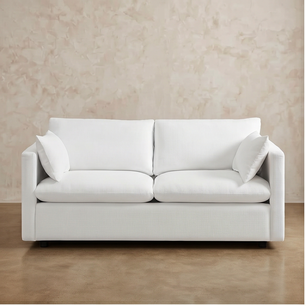 Roomviax Antonio Upholstered Fabric Sofa White
