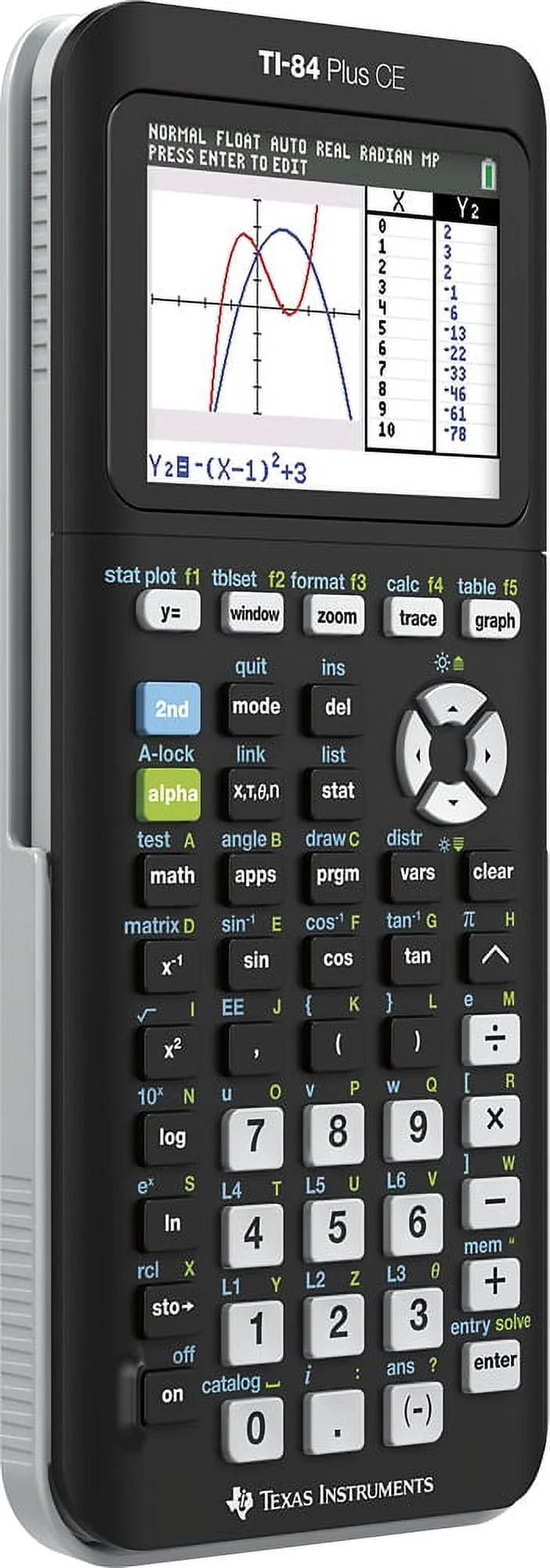 Texas Instruments Ti - 84 Plus CE Graphing Calculator, Black, 7.5 in