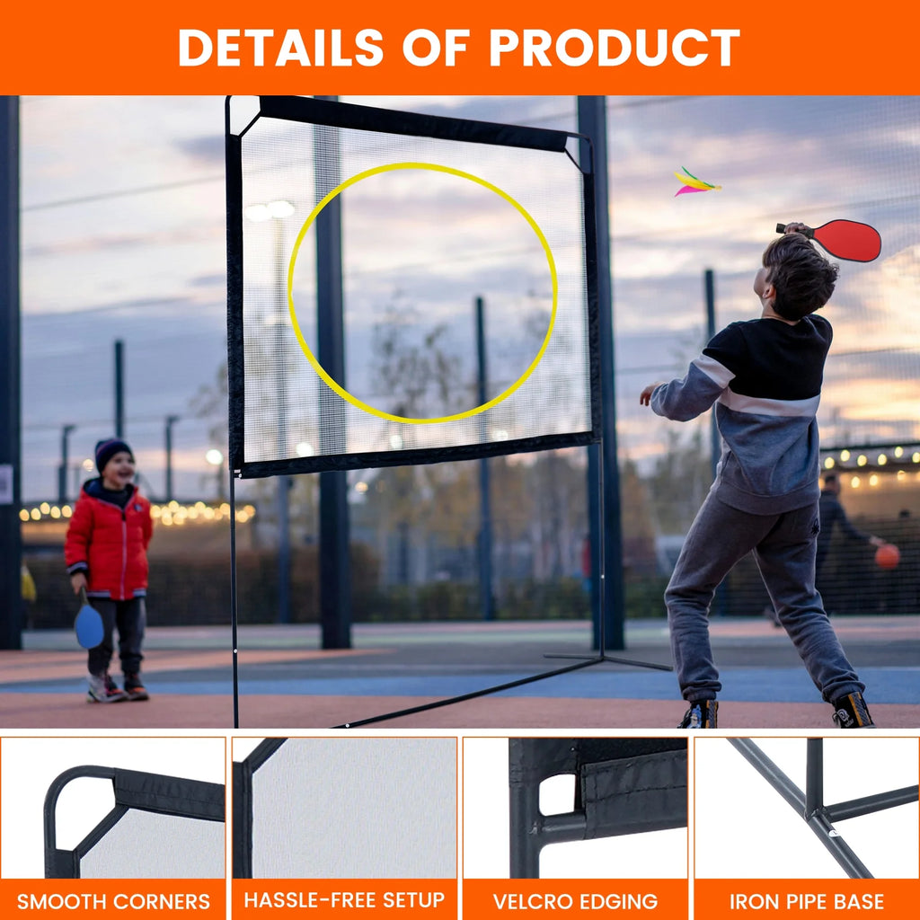 Slsy Portable Pickleball with Net, A Racket Game That Combines Pickleball, Badminton, Jianzi, and Tennis, Backyard Games Sport Outdoor Indoor, Fun Games for Kids & Adults