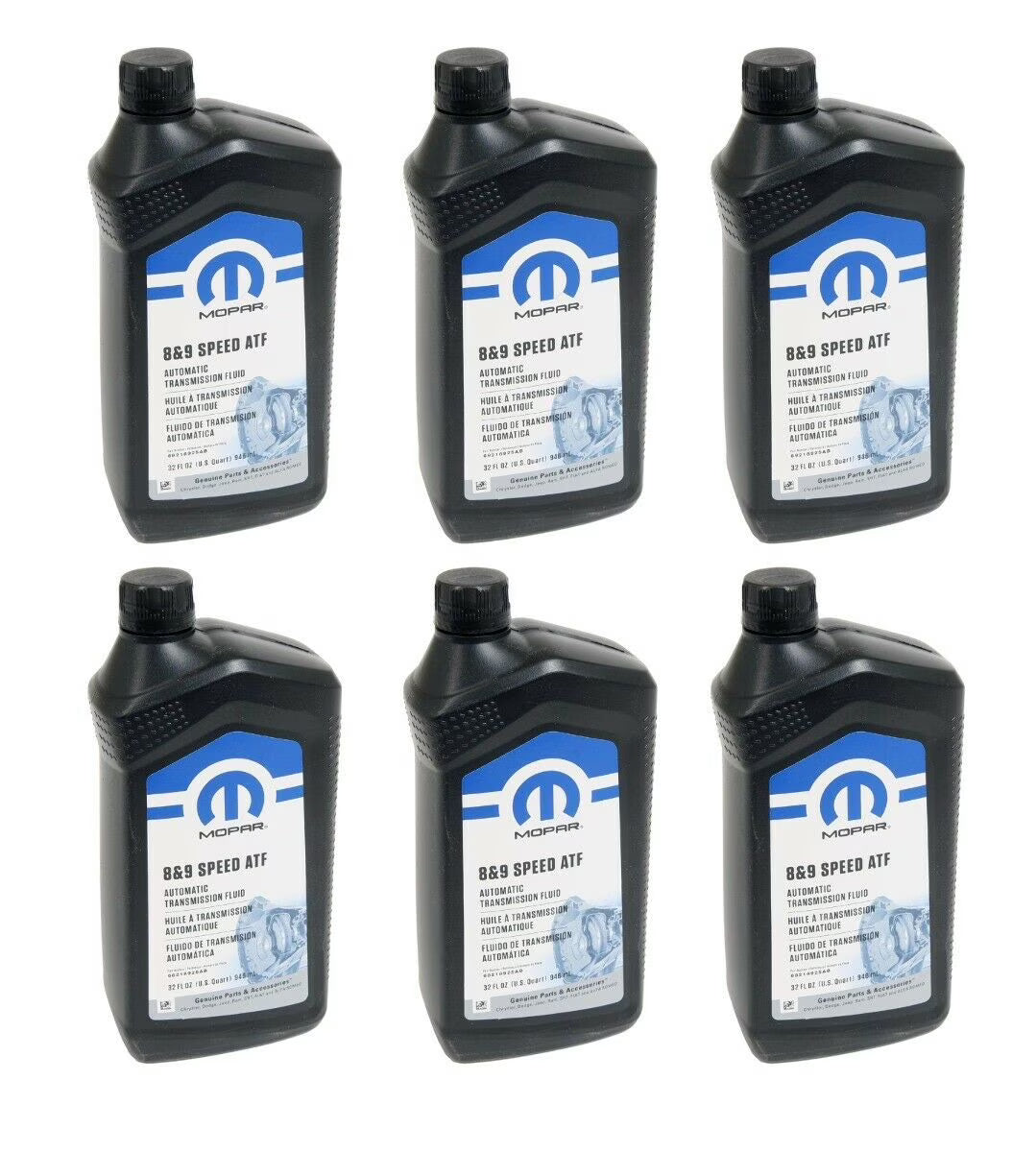 Mopar 8 and 9 Speed Automatic Transmission Fluid Case of 6 Quarts Chrysler Dodge Jeep